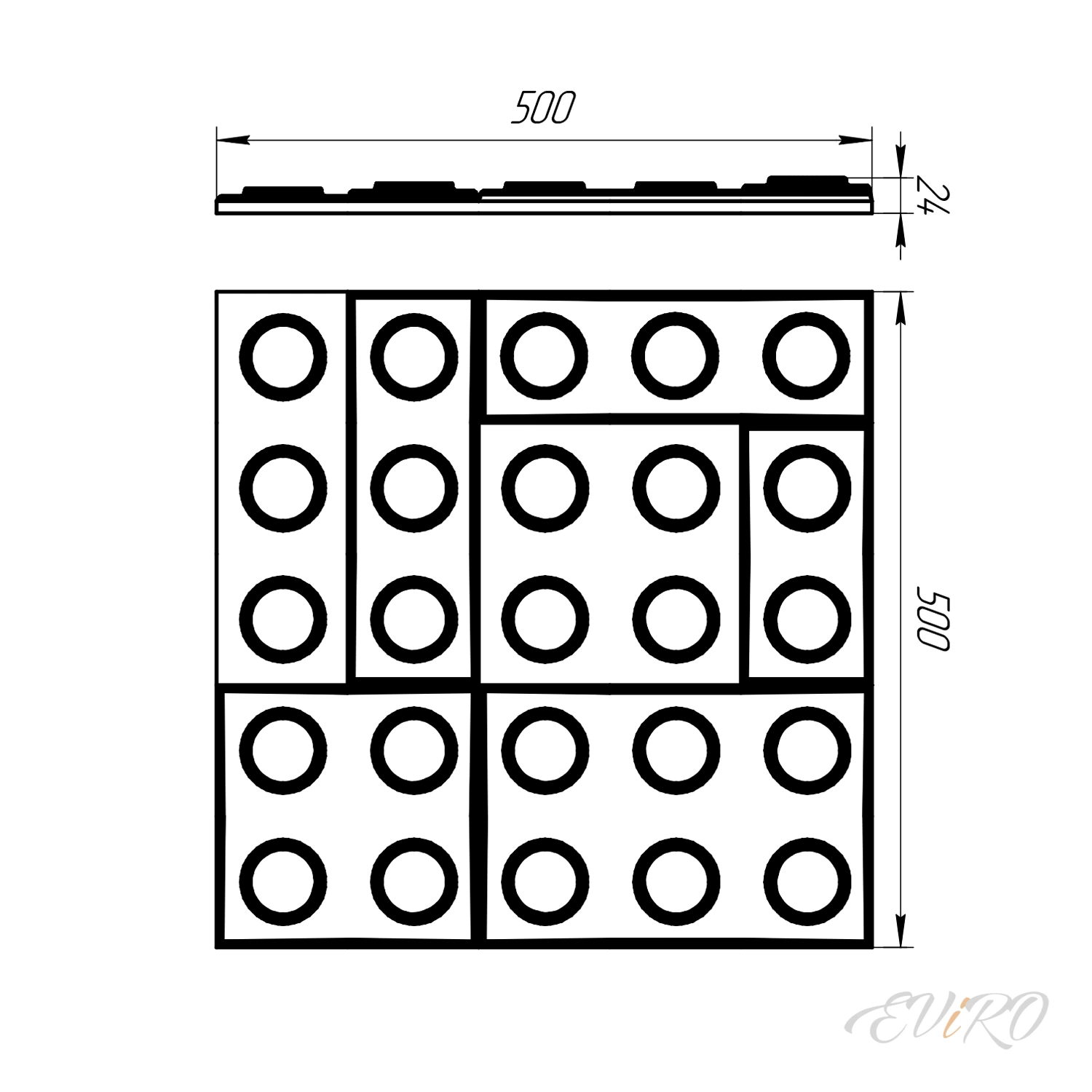 Гипсовая 3D панель EViRO Lego