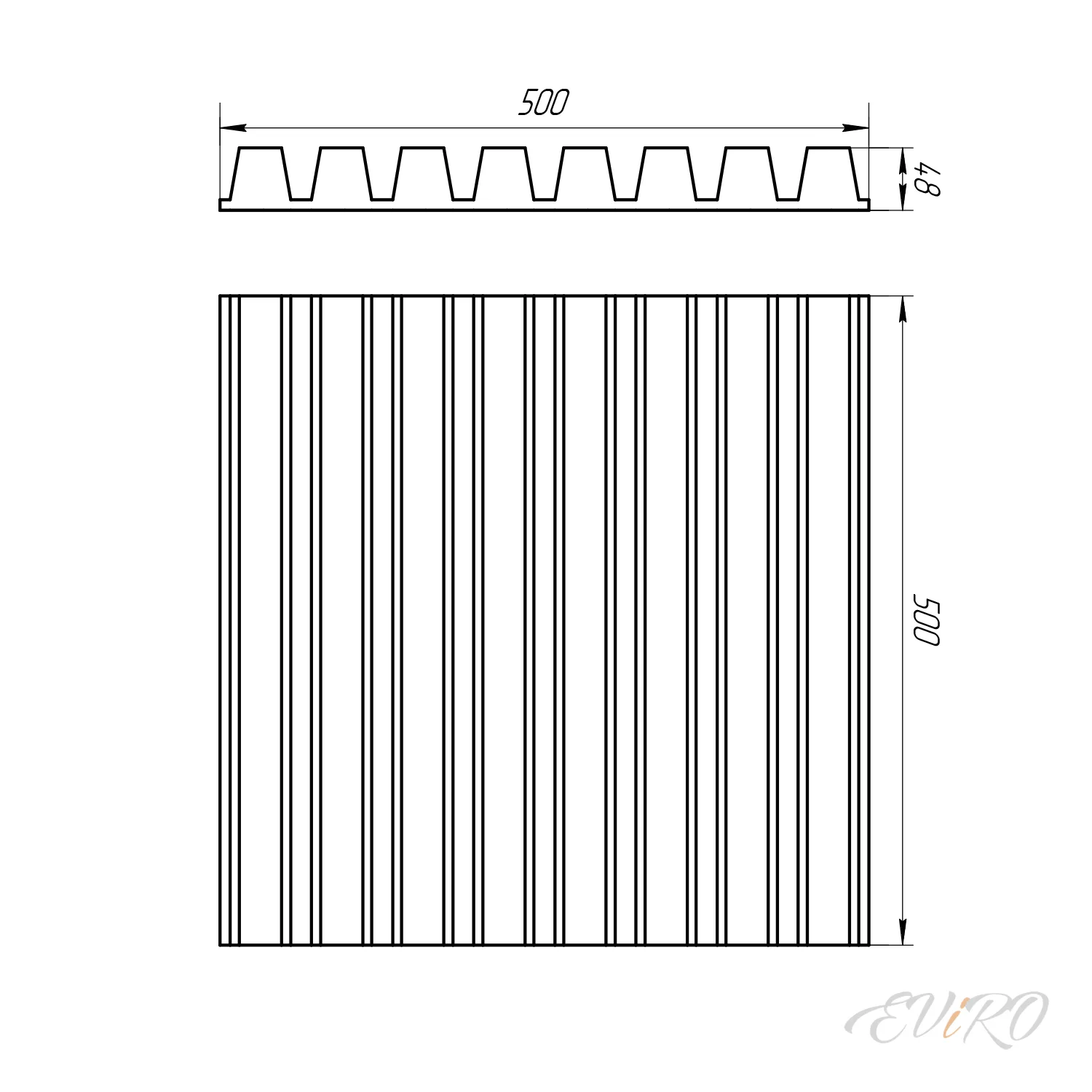 Гипсовая 3D панель EViRO Рейки