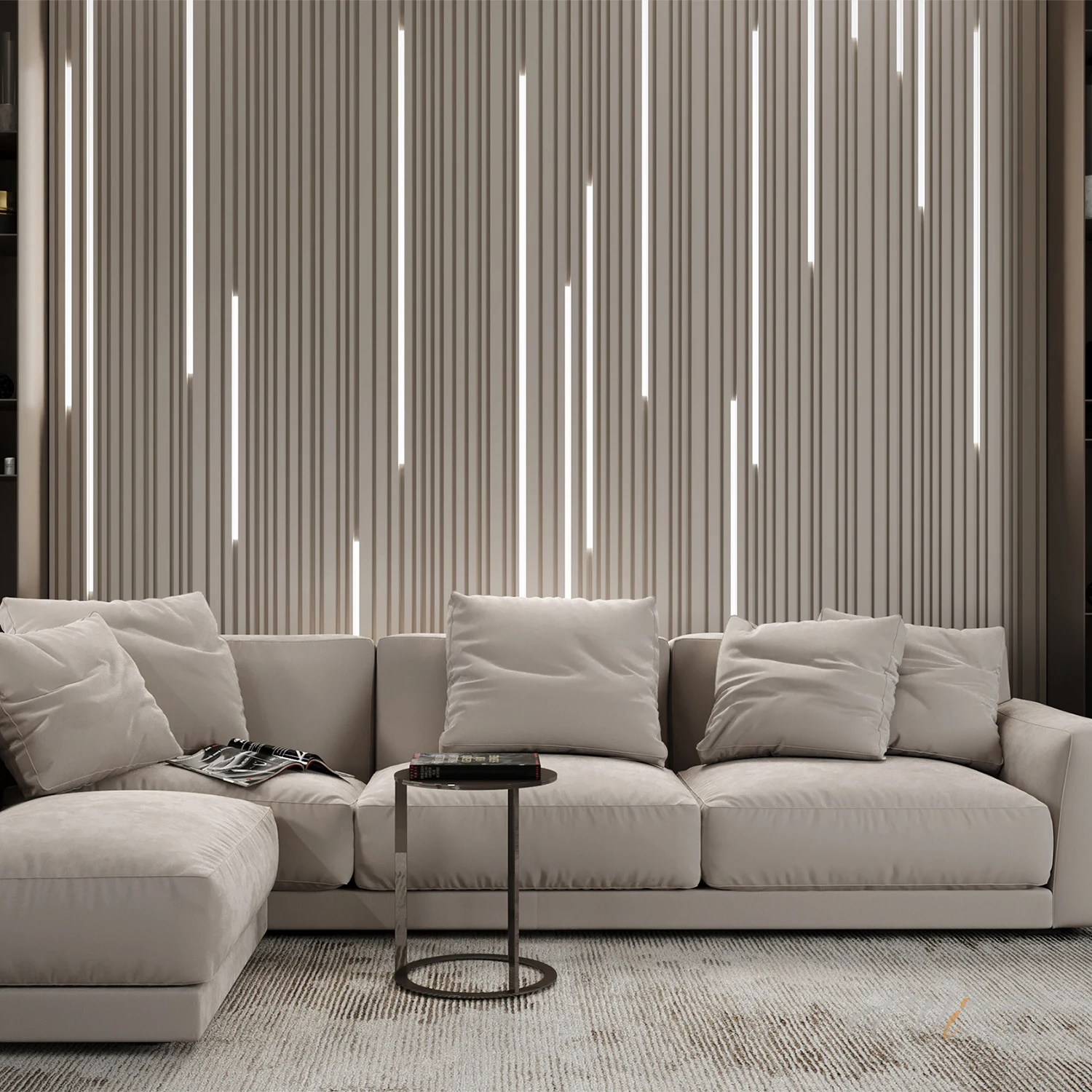 Гипсовая 3D панель EViRO Barcode + LED